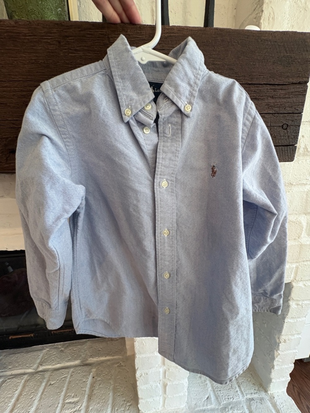 Ralph Lauren Pale Blue Button-Down Oxford Shirt - Embroidered Pony